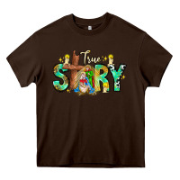 Chocolate Brown True Story Heavy Core Tee - CowhideDigitalArt