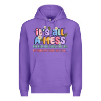 Purple its all a mess Premium Hoodie - JahusDesignShop