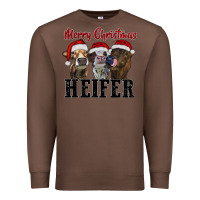 Chestnut Merry Christmas Heifers Premium Sweatshirt - RanaPortraitStore