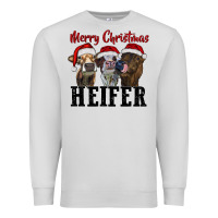 Dove Grey Merry Christmas Heifers Premium Sweatshirt - RanaPortraitStore