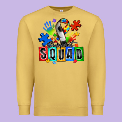 Soccer Support Squad Autism Premium Sweatshirt Designed By Zillion Design Studio