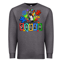 Charcoal Heather soccer support squad autism Premium Sweatshirt - Zillion Design Studio