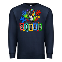 Navy soccer support squad autism Premium Sweatshirt - Zillion Design Studio