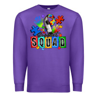 Purple soccer support squad autism Premium Sweatshirt - Zillion Design Studio