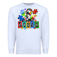White soccer support squad autism Premium Sweatshirt - Zillion Design Studio