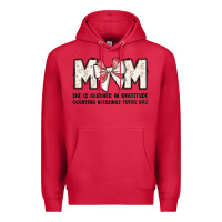 Cardinal mom she is clothed in gratitude counting blessings Premium Hoodie - JahusDesignShop