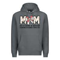 Mom She Is Clothed In Gratitude Counting Blessings Premium Hoodie | Teevron