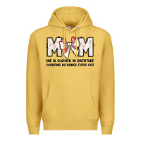 Antique Gold mom she is clothed in gratitude counting blessings Premium Hoodie - JahusDesignShop