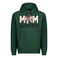 Sports Green mom she is clothed in gratitude counting blessings Premium Hoodie - JahusDesignShop