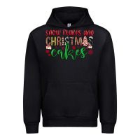 Black Snowflakes and Christmas cakes Urban Hoodie - JahusDesignShop