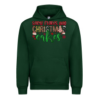 Forest Green Snowflakes and Christmas cakes Urban Hoodie - JahusDesignShop