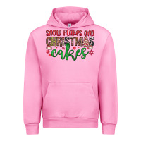 Fuchsia Pink Snowflakes and Christmas cakes Urban Hoodie - JahusDesignShop