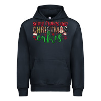 Navy Snowflakes and Christmas cakes Urban Hoodie - JahusDesignShop