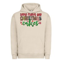 Pigment French Oak Snowflakes and Christmas cakes Urban Hoodie - JahusDesignShop