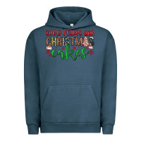 Pigment Midnight Navy Snowflakes and Christmas cakes Urban Hoodie - JahusDesignShop