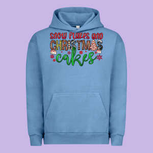 Snowflakes And Christmas Cakes Urban Hoodie Designed By Jahusdesignshop