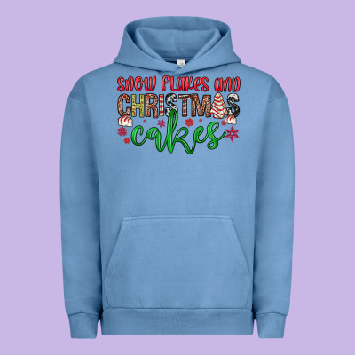 Snowflakes And Christmas Cakes Urban Hoodie Designed By Jahusdesignshop