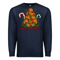 Navy Merry Christmas Basketball Premium Sweatshirt - RanaPortraitStore