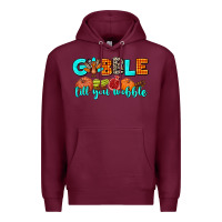 Burgundy gobble till you wobble Premium Hoodie - AdoDesignShop
