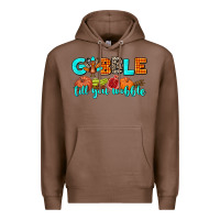 Chestnut gobble till you wobble Premium Hoodie - AdoDesignShop