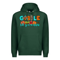 Sports Green gobble till you wobble Premium Hoodie - AdoDesignShop