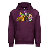 Mauve Wine mardi gras gnome bulldozer Urban Hoodie - JahusDesignShop