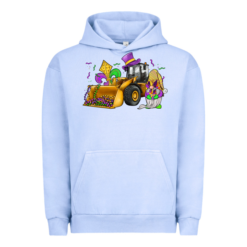 Mardi Gras Gnome Bulldozer Urban Hoodie by JahusDesignShop | Teevron