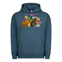 Pigment Midnight Navy mardi gras gnome bulldozer Urban Hoodie - JahusDesignShop