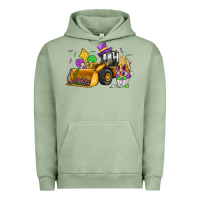 Pigment Oil Green mardi gras gnome bulldozer Urban Hoodie - JahusDesignShop