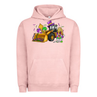 Pigment Salmon mardi gras gnome bulldozer Urban Hoodie - JahusDesignShop