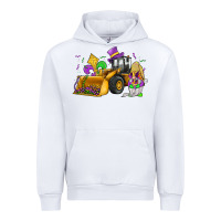 White mardi gras gnome bulldozer Urban Hoodie - JahusDesignShop