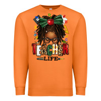 Carrot teacher life afro locs messy bun Premium Sweatshirt - texasbilliewilder