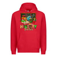Red history teacher Premium Hoodie - AdoDesignShop