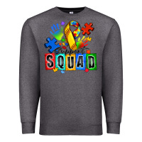 Charcoal Heather softball support squad autism Premium Sweatshirt - Zillion Design Studio