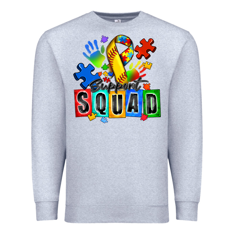 Softball Support Squad Autism Premium Sweatshirt by Zillion Design Studio | Teevron