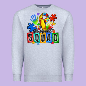 Softball Support Squad Autism Premium Sweatshirt Designed By Zillion Design Studio