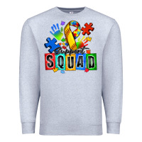 Heather Grey softball support squad autism Premium Sweatshirt - Zillion Design Studio