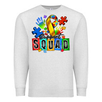Oatmeal Heather softball support squad autism Premium Sweatshirt - Zillion Design Studio