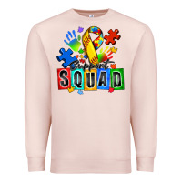 Pale Pink softball support squad autism Premium Sweatshirt - Zillion Design Studio