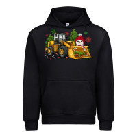 Black christmas bulldozer snowman Urban Hoodie - JahusDesignShop