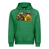 Emerald christmas bulldozer snowman Urban Hoodie - JahusDesignShop