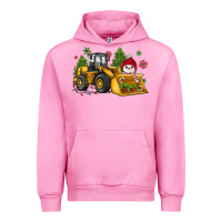 Fuchsia Pink christmas bulldozer snowman Urban Hoodie - JahusDesignShop