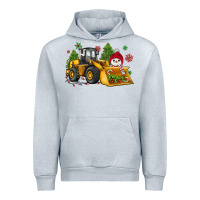 Heather Grey christmas bulldozer snowman Urban Hoodie - JahusDesignShop