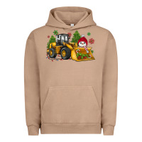Pigment Burro christmas bulldozer snowman Urban Hoodie - JahusDesignShop