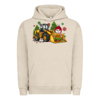 Pigment French Oak christmas bulldozer snowman Urban Hoodie - JahusDesignShop