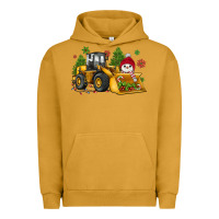 Pigment Peanut Butter christmas bulldozer snowman Urban Hoodie - JahusDesignShop