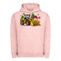 Pigment Salmon christmas bulldozer snowman Urban Hoodie - JahusDesignShop