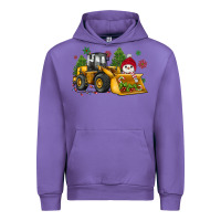 Christmas Bulldozer Snowman Urban Hoodie | Teevron