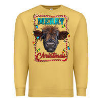 Antique Gold Merry Christmas Calf Premium Sweatshirt - RanaPortraitStore