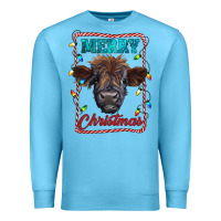 Ocean Blue Merry Christmas Calf Premium Sweatshirt - RanaPortraitStore